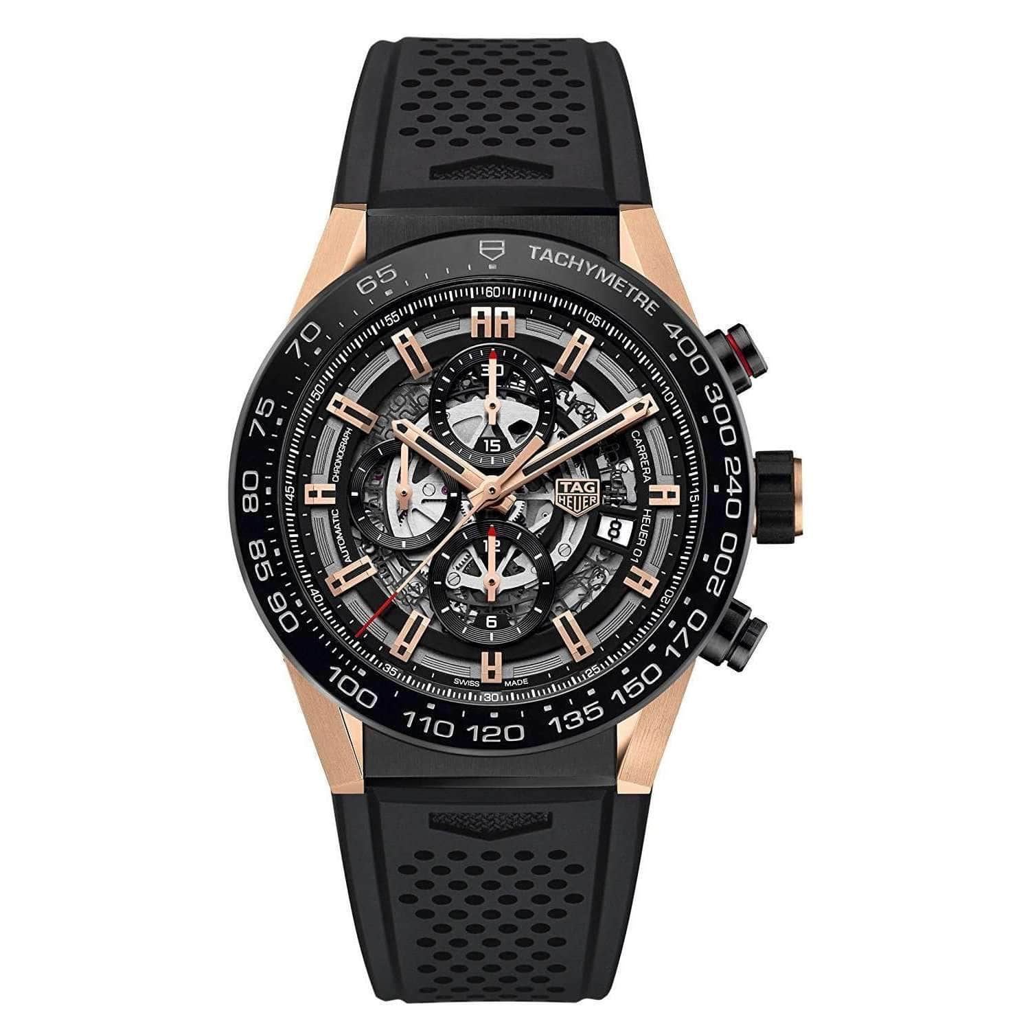 ROOK JAPAN:TAG HEUER CARRERA ROSE GOLD CHRONOGRAPH MEN WATCH CAR2A5A.FT6044,Luxury Watch,Tag Heuer Carrera