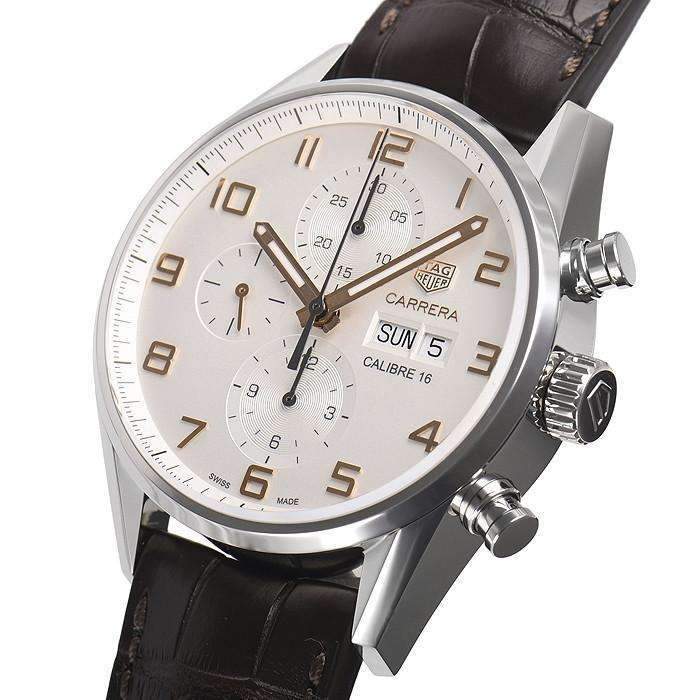 ROOK JAPAN:TAG HEUER CARRERA AUTOMATIC WHITE DIAL BROWN MEN WATCH CV2A1AC.FC6380,Luxury Watch,Tag Heuer Carrera