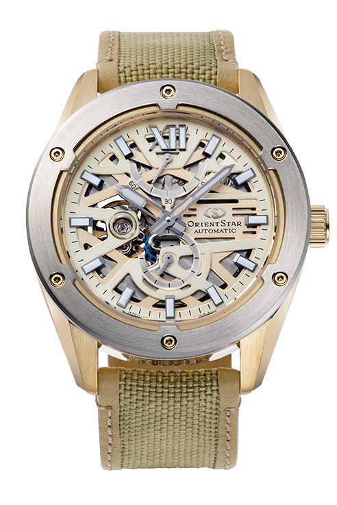 ORIENT STAR M34 F8 SKELETON AVANT-GARDE GOLD MEN WATCH (LIMITED 200) RK-BZ0005G