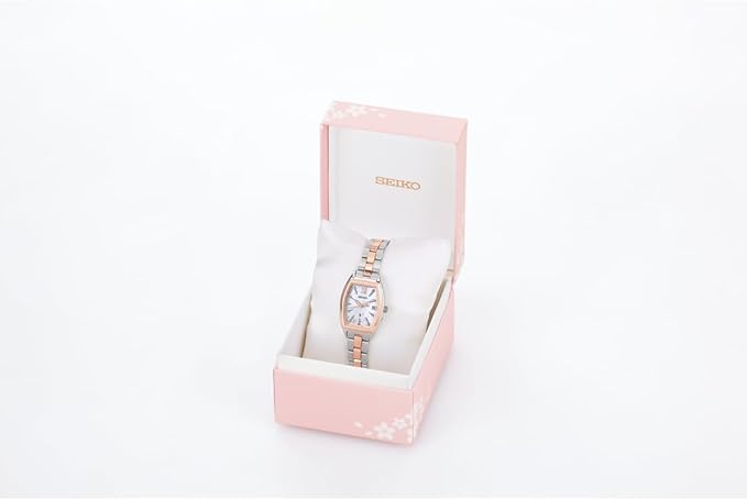 SEIKO LUKIA 2025 SAKURA BLOOMING LIMITED EDITION SILVER & PINK GOLD WOMEN WATCH SSQW088