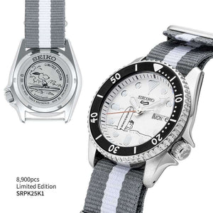 ROOK JAPAN:Seiko 5 Sports Snoopy Surf Board Sports Nato Strap Men Watch (8500 LIMITED) SRPK25K1,JDM Watch,Seiko 5