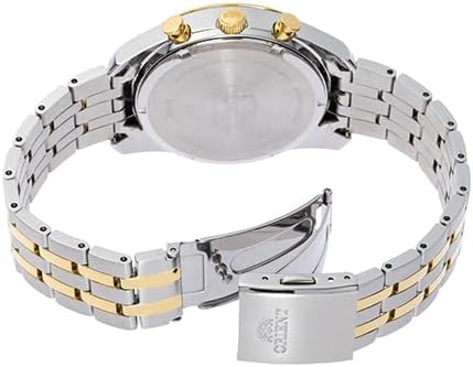 ORIENT CONTEMPORARY SOLAR CHRONOGRAPH SILVER & GOLD MEN WATCH RN-TX0302S