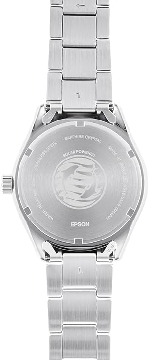 ORIENT MAKO SOLAR SILVER & COCOA BROWN MEN WATCH RN-WJ0004Y