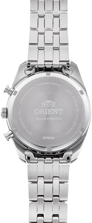 ORIENT CONTEMPORARY SOLAR CHRONOGRAPH SILVER & SKY BLUE MEN WATCH RN-TX0304L