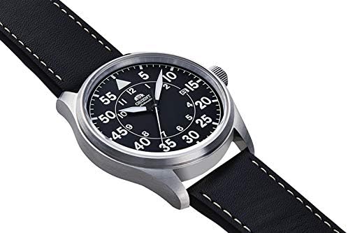 ORIENT AUTOMATIC FLIGHT BLACK LEATHER STRAP MEN WATCH RN-AC0H03B