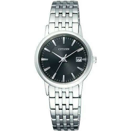 ROOK JAPAN:CITIZEN COLLECTION ECO-DRIVE SILVER STRAP BLACK DIAL LADIES WATCH EW1580-50G,JDM Watch,Citizen Collection