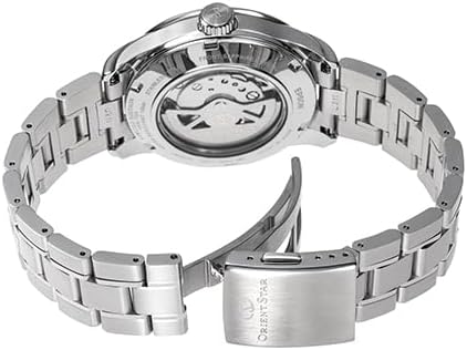 ORIENT STAR SEMI-SKELETON OPEN HEART SILVER & SKY BLUE MEN WATCH (LIMITED 300) RK-AT0019L