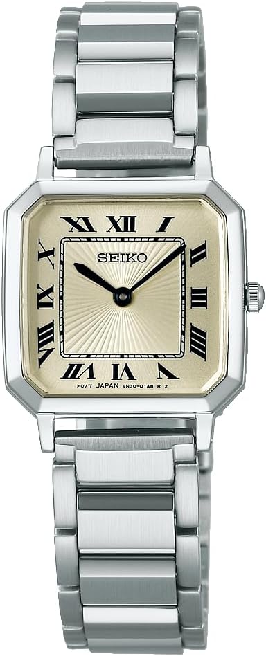 SEIKO SELECTION NANO UNIVERSE COLLAB MODEL SILVER & CHAMPAGNE GOLD WOMEN WATCH SSEH015