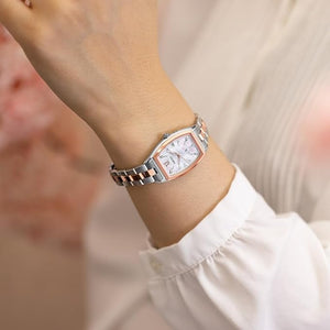 SEIKO LUKIA 2025 SAKURA BLOOMING LIMITED EDITION SILVER & PINK GOLD WOMEN WATCH SSQW088