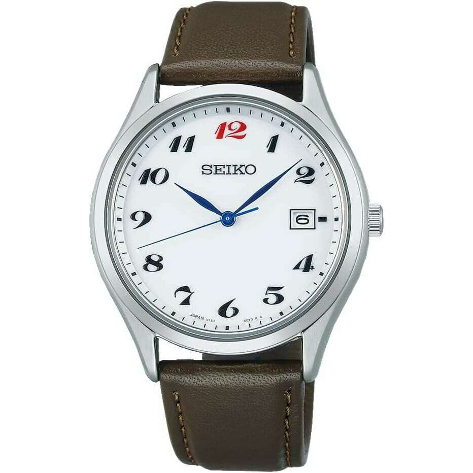 SEIKO SELECTION 110TH ANNIVERSARY BROWN LEATHER STRAP MEN WATCH