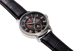 ORIENT STAR MOON PHASE M45 F7 AUTOMATIC MECHANICAL BROWN MEN WATCH (LIMITED 350) RK-AY0120A