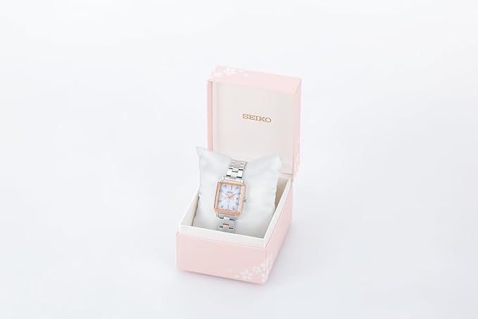 SEIKO SELECTION 2024 SAKURA BLOOMING LIMITED EDITION SILVER & PINK GOLD WOMEN WATCH SWFH136