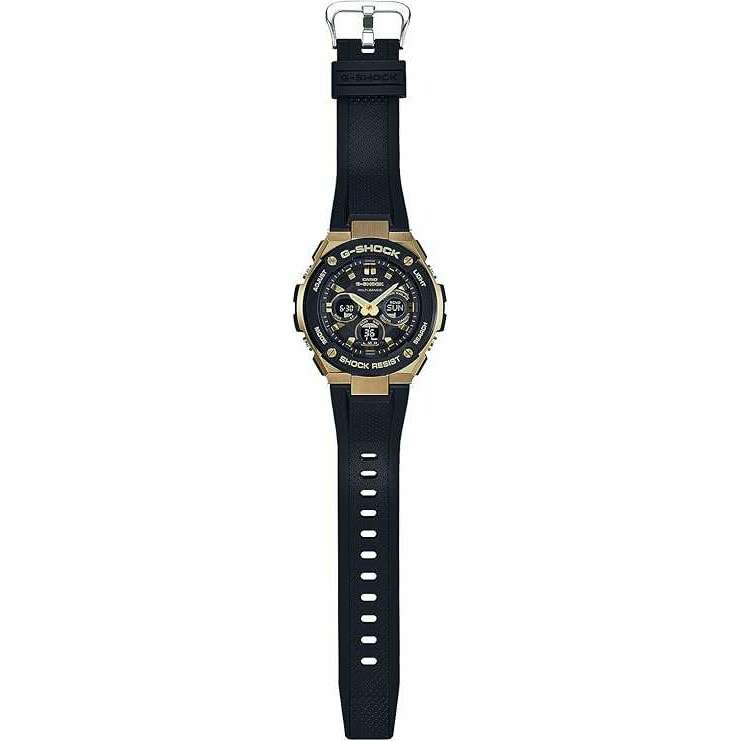 ROOK JAPAN:CASIO G-SHOCK G-STEEL RADIO SOLAR ANALOG DIGITAL DIAL BLACK & GOLD MEN WATCH GST-W300G-1A9JF,JDM Watch,Casio G-Shock