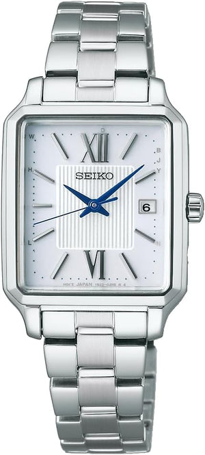 SEIKO SELECTION S SERIES SOLAR RADIO WAVE SILVER WOMEN WATCH SWFH137