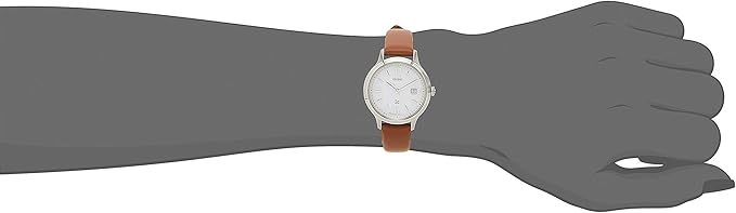 ORIENT IO SOLAR BROWN LEATHER STRAP WHITE DIAL WOMEN WATCH RN-WG0413S
