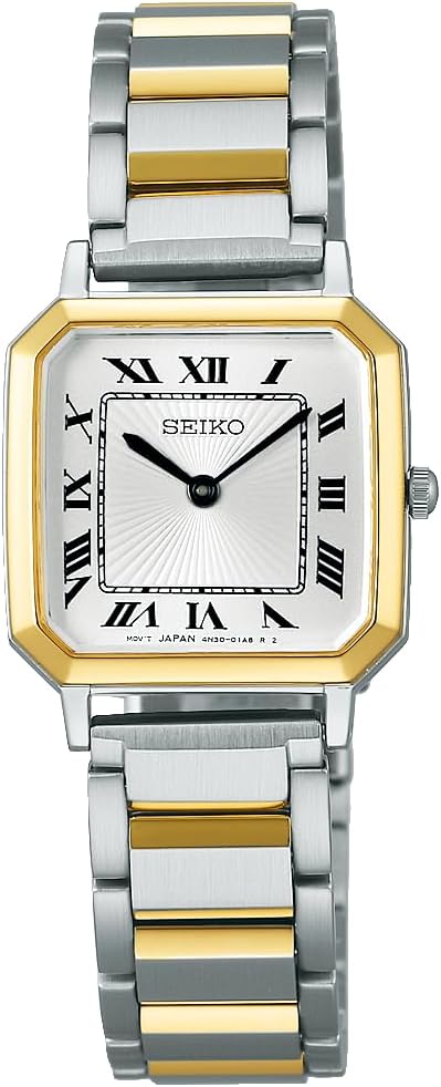 SEIKO SELECTION NANO UNIVERSE COLLAB MODEL SILVER & YELLOW GOLD WOMEN WATCH SSEH016
