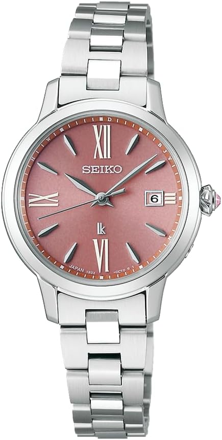 SEIKO LUKIA GROW AW RECOMMENDED COLOR "GARNET GLOW" SILVER & PINK WOMEN WATCH SSVW219