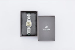 SEIKO SELECTION NANO UNIVERSE COLLAB MODEL SILVER & CHAMPAGNE GOLD WOMEN WATCH SSEH015