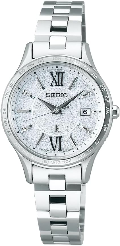 SEIKO LUKIA STANDARD COLLECTION SOLAR RADIO WAVE SILVER WOMEN WATCH SSVV081