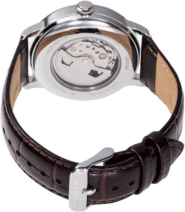 ORIENT BAMBINO SUN&MOON AUTOMATIC LEATHER STRAP IVORY DIAL MEN WATCH RN-AK0803Y