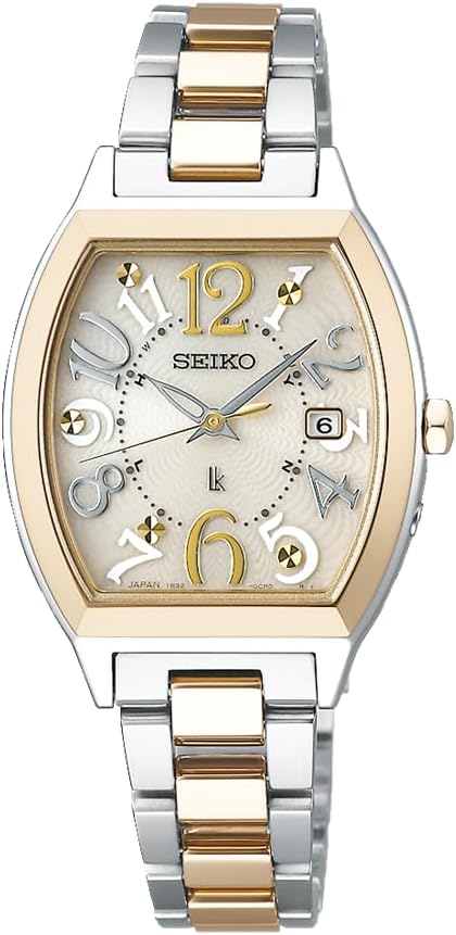 SEIKO LUKIA STANDARD COLLECTION TONNEAU-SHAPED SILVER & GOLD WOMEN WATCH SSVW216