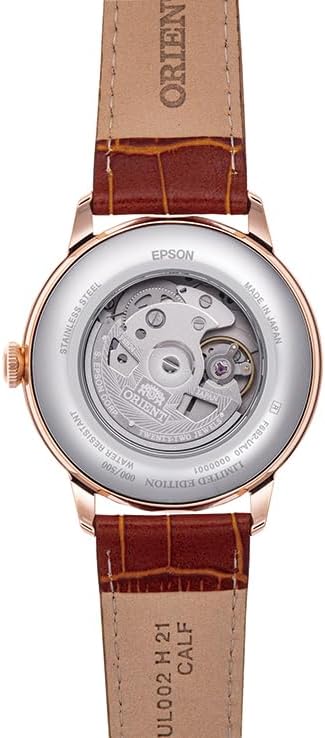 ORIENT BAMBINO SUN&MOON AUTOMATIC BROWN MEN WATCH (LIMITED 500) RN-AK0801S