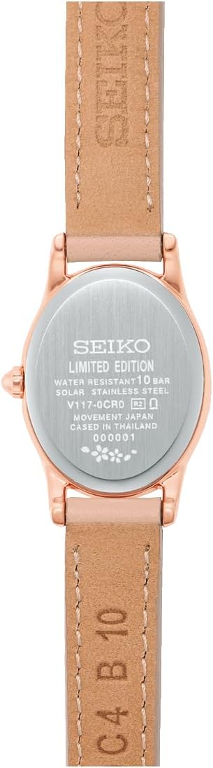 SEIKO SELECTION 2025 SAKURA BLOOMING LIMITED EDITION BEIGE LEATHER WOMEN WATCH SWFA208