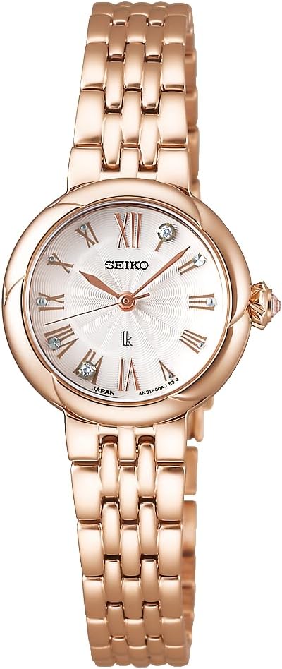 SEIKO LUKIA WHITE & GROW SILKY PINK GOLD WOMEN WATCH SSWA008
