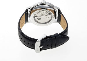 ORIENT BAMBINO AUTOMATIC LEATHER STRAP SILVER & WHITE MEN WATCH RN-AK0701S