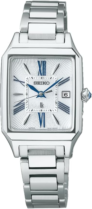 SEIKO LUKIA GROW SOLAR RADIO WAVE SQUARE DESIGN SILVER WOMEN WATCH SSVW209