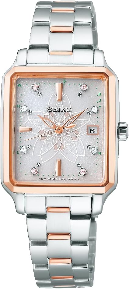 SEIKO SELECTION 2024 SAKURA BLOOMING LIMITED EDITION SILVER & PINK GOLD WOMEN WATCH SWFH136