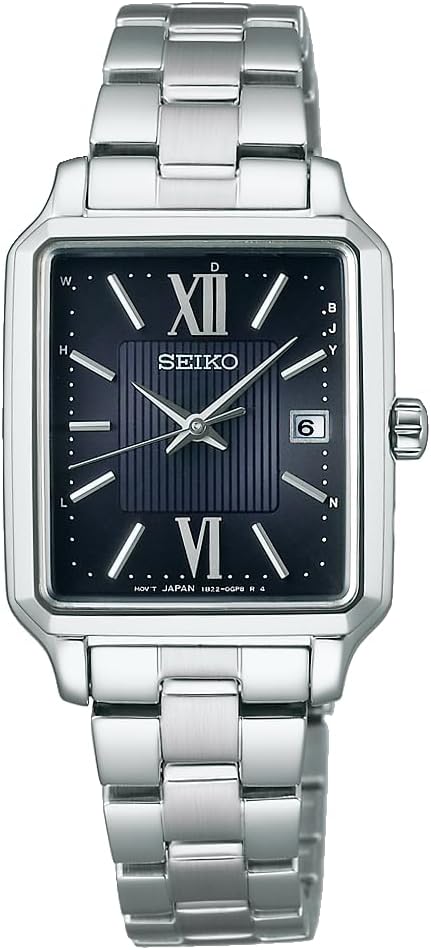 SEIKO SELECTION S SERIES SOLAR RADIO WAVE SILVER & BLACK WOMEN WATCH SWFH139