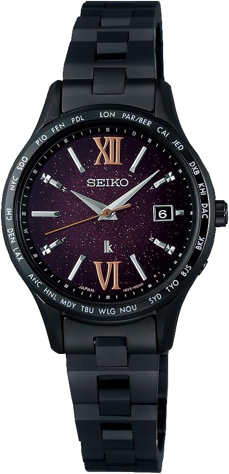 SEIKO LUKIA ESSENTIAL COLLECTION PAIR LIMITED MODEL BLACK & PURPLE WOMEN WATCH SSVV087