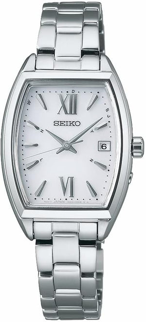 SEIKO SELECTION S SERIES TONNEAU-SHAPED RADIO WAVE SILVER WOMEN WATCH SWFH125
