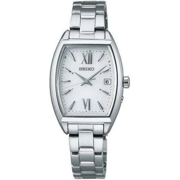 SEIKO SELECTION S SERIES TONNEAU-SHAPED RADIO WAVE SILVER WOMEN WATCH ...