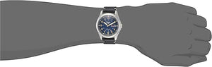 SEIKO 5 SPORTS FIELD "SPECIALIST STYLE" BLACK LEATHER STRAP BLUE DIAL MEN WATCH SBSA119