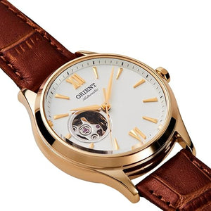 ORIENT AUTOMATIC OPEN HEART LEATHER STRAP WOMEN WATCH RN-AG0728S