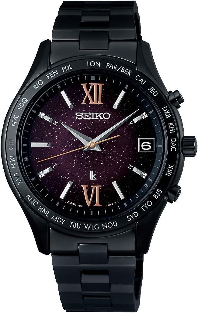 SEIKO LUKIA ESSENTIAL COLLECTION PAIR LIMITED MODEL BLACK & PURPLE MEN WATCH SSVH037