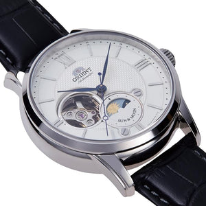 ORIENT SUN&MOON AUTOMATIC CLASSIC WHITE SILVER MEN WATCH RN-AS0003S