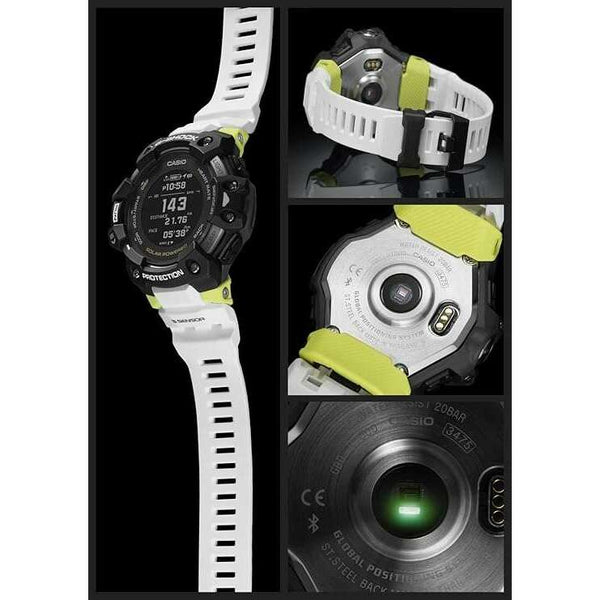 CASIO G-SHOCK G-SQUAD WHITE STRAP DIGITAL MEN WATCH GBD-H1000