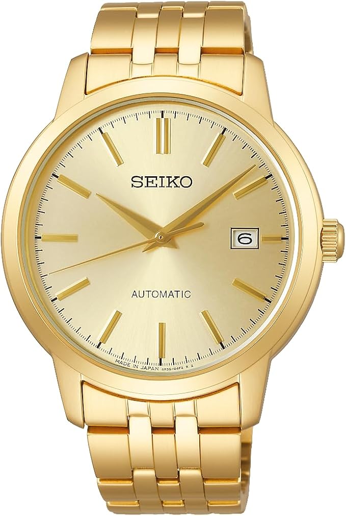 SEIKO SELECTION S SERIES INTERNATIONAL LINE MECHANICAL YELLOW GOLD MEN WATCH SCVE062
