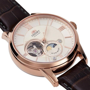 ORIENT SUN&MOON CLASSIC AUTOMATIC WHITE SILVER MEN WATCH RN-AS0002S