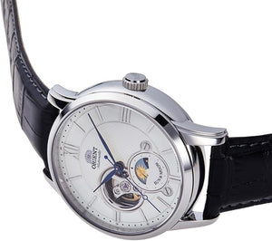 ORIENT SUN&MOON AUTOMATIC CLASSIC WHITE SILVER MEN WATCH RN-AS0003S