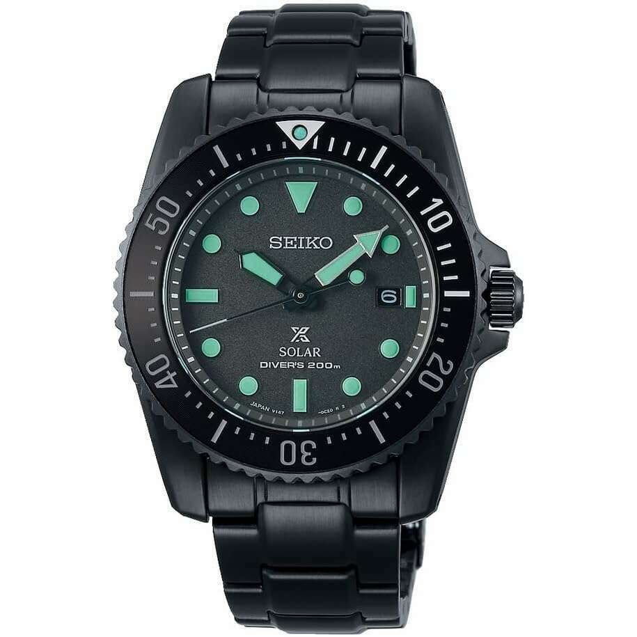 SEIKO プロスペックスSBDN081 SEIKO PROSPEX THE BLACK SERIES SOLAR ANALOG BLACK MEN WATCH