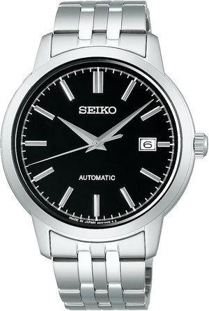 SEIKO SELECTION S SERIES INTERNATIONAL LINE MECHANICAL SILVER & BLACK MEN WATCH SCVE061