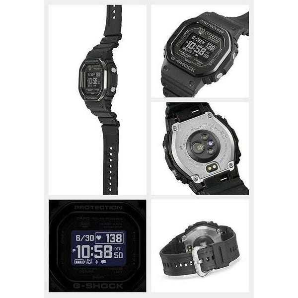 CASIO G-SHOCK G-SQUAD CARDIOMETER BLUETOOTH BLACK RESIN STRAP MEN
