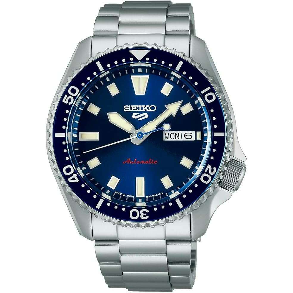 SEIKO 5 SPORTS SKX399 SERIES AUTOMATIC SILVER & NAVY BLUE MEN