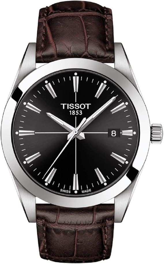 TISSOT T-CLASSIC 40MM CALF LEATHER STRAP IMPORT MEN WATCH T127.410.16.051.01