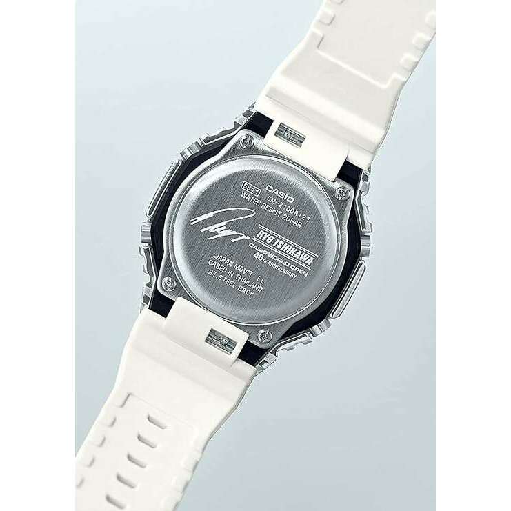 ROOK JAPAN:CASIO G-SHOCK METAL COVERED RYO ISHIKAWA SIGNATURE MODEL WHITE MEN WATCH GM-2100RI21-7AJR,JDM Watch,Casio G-Shock