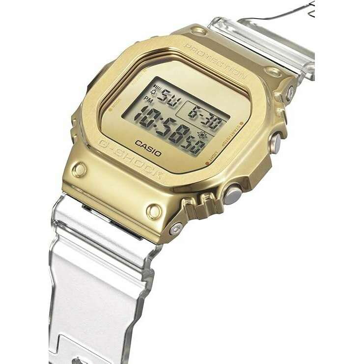 ROOK JAPAN:CASIO G-SHOCK METAL COVERED CLEAR & GOLD DIGITAL MEN WATCH GM-5600SG-9JF,JDM Watch,Casio G-Shock